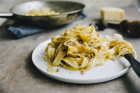 Creamy Tagliatelle with Black Truffle Butter Sauce