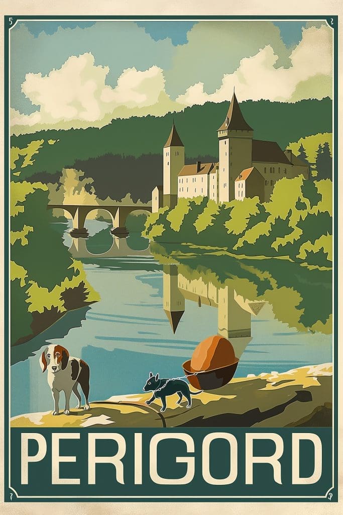 Truffle hunting Dordogne Perigord.