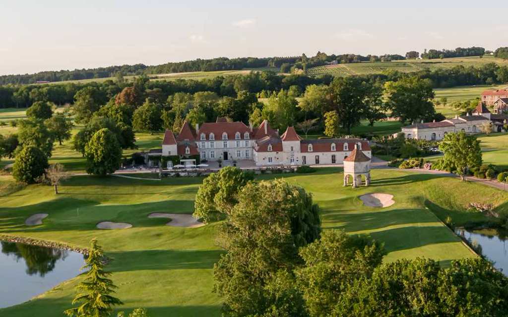 Stunning aerial view of Château des Vigiers in Dordogne