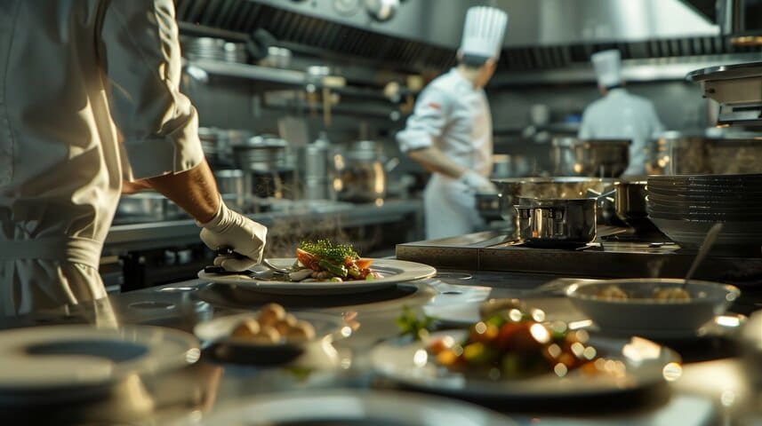 A beautifully plated dish, Michelin Guide recommended.