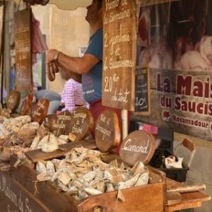 Sarlat markets featuring local produce and fresh truffles