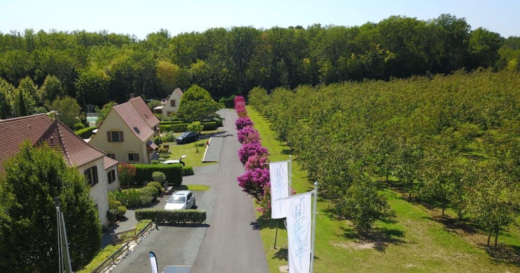 Aerial view of  Park Les Marrons Dordogne